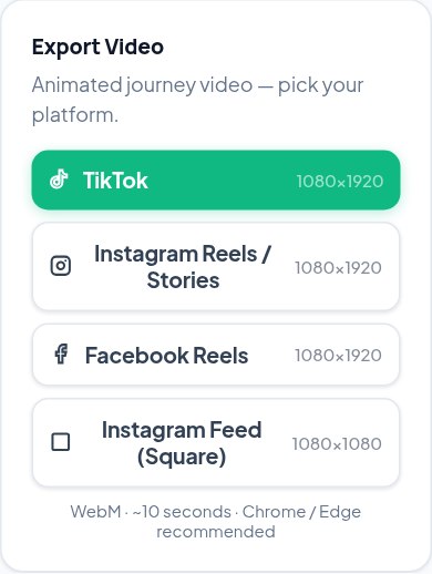 Exporta vídeo — TikTok, Reels/Stories, Facebook Reels, cuadrado